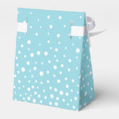 Light blue and white polka dot pattern wedding fav フェイバーボックス (裏面サイド)
