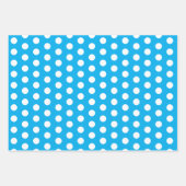 Light Blue and White Polka Dots  ラッピングペーパーシート (正面)
