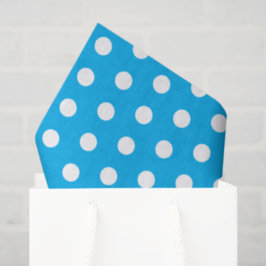 Light Blue and White Polka Dots  薄葉紙