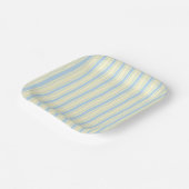 Light Blue and Yellow Wavy Stripes ペーパープレート (傾斜あり)