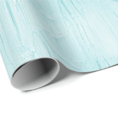 Light Blue Aqua Frosting Birthday ラッピングペーパー (ロールコーナー)