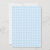 Light Blue Bear bow tied Oh Baby Shower Invitation 招待状 (裏面)