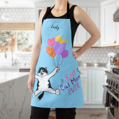 Light Blue Best Cat Mom Ever All-Over Print Apron エプロン