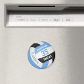 light blue black volleyball team colors girls boys マグネット (インサイチュ (食洗機))