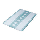 Light Blue Coastal Angelfish Stripes バスマット (アングル)