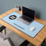 Light Blue | Custom Business Logo Name, Slogan デスクマット<br><div class="desc">Create your own company workspace branded decoration with our ergonomic cute pastel light blue Business Company Logo Desk Mat. This stylish, modern and professional desk mat allows you to personalize your boss, coworker or employee office in a unique way. Add corporate logo, name, profession, website, slogan, social media or any...</div>