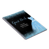 Light Blue Dress Faux Glitter Quinceanera ノートブック (右側)