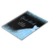 Light Blue Dress Faux Glitter Quinceanera ノートブック (左側)