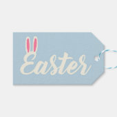 Light Blue “Easter” Script  ギフトタグ (正面(横))