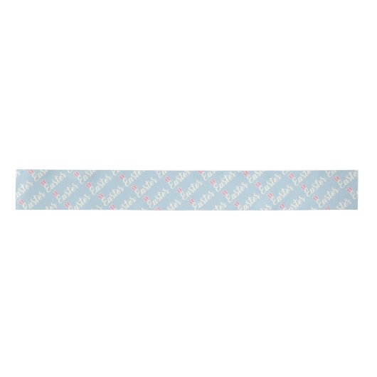 Light Blue “Easter” Script  サテンリボン (正面)