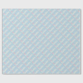 Light Blue “Easter” Script Wrapping Paper ラッピングペーパー (フラット)