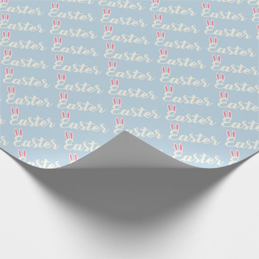Light Blue “Easter” Script Wrapping Paper ラッピングペーパー (角)