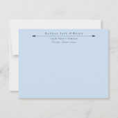 Light Blue Elegant Personalized With Name Address ノートカード (正面)