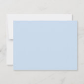 Light Blue Elegant Personalized With Name Address ノートカード (裏面)