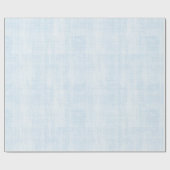 Light Blue Faux Linen Bridal Shower ラッピングペーパー (フラット)