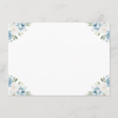 Light Blue Floral Bridal Shower Advice and Wishes エンクロージャーカード (裏面)