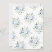 Light Blue Floral Crest French Bridal Shower 招待状 (裏面)