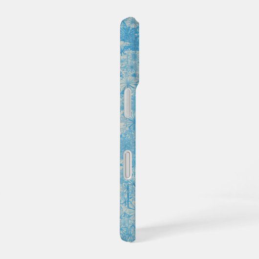 Light Blue Floral Field Phone Case iPhone 16ケース (右側面)
