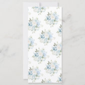 Light Blue Floral French Crest Wedding Menu Cards (裏面)