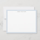 Light Blue Frame Note Card 招待状 (正面)