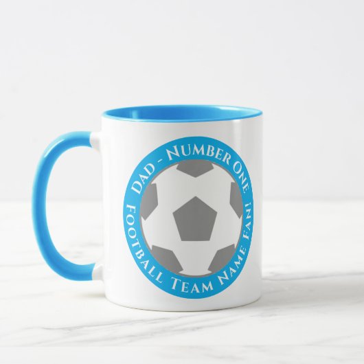 Light Blue – Fresh and Fun Football Dad Mug マグカップ (左)