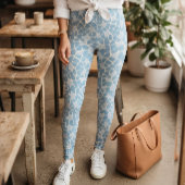 Light Blue Giraffe Print Mosaic レギンス