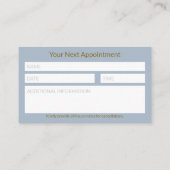 Light Blue Gold Caduceus Fine Professional Medical 予約カード (裏面)