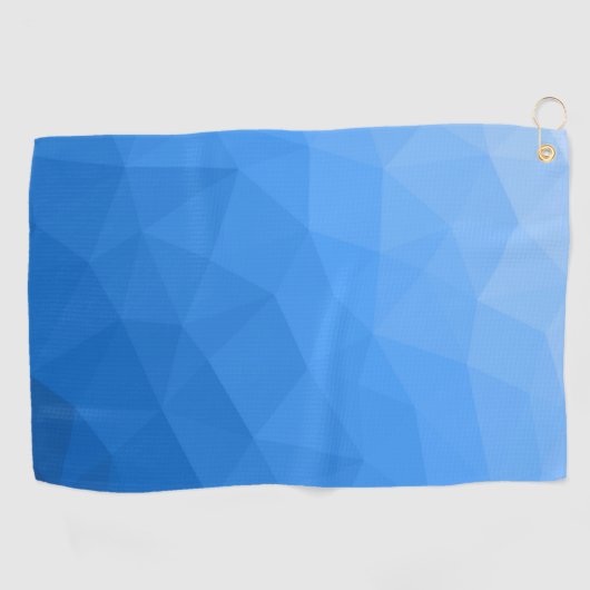 Light blue gradient geometric mesh pattern ゴルフタオル (横)