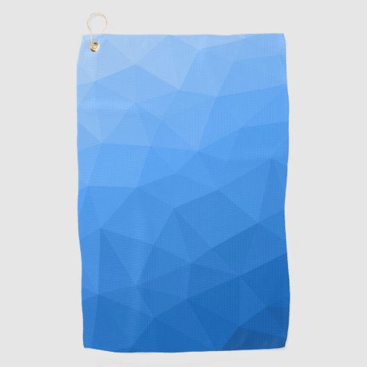 Light blue gradient geometric mesh pattern ゴルフタオル (正面)