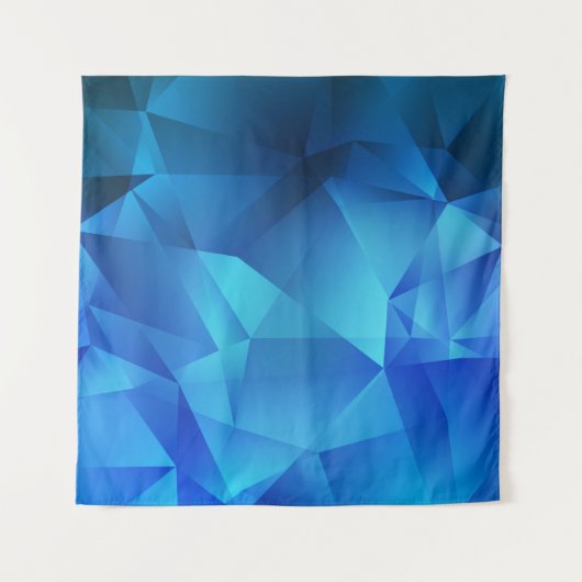 Light BLUE gradient triangles template. Creative i タペストリー (正面)