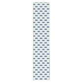 Light blue green with dots combination ショートテーブルランナー (正面)