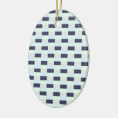 Light blue green with dots combination セラミックオーナメント (左)