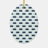 Light blue green with dots combination セラミックオーナメント (正面)