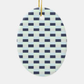 Light blue green with dots combination セラミックオーナメント (裏面)