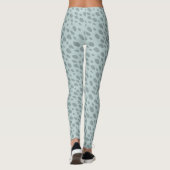 Light Blue Grey Cheetah Spots レギンス (裏面)