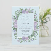 Light Blue Harmonious Woodland Wedding 招待状 (スタンド正面)