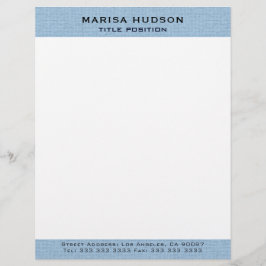 Light blue Linen Fabric Texture レターヘッド