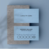 Light Blue Linen Texture Loyalty Card 名刺