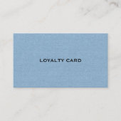 Light Blue Linen Texture Loyalty Card 名刺 (正面)