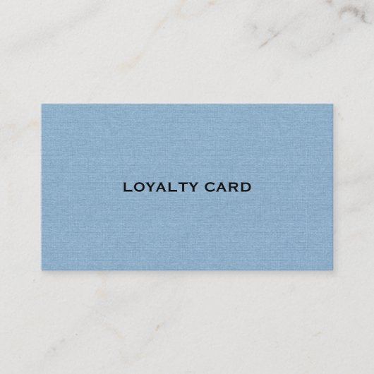 Light Blue Linen Texture Loyalty Card 名刺 (正面)