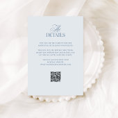 Light Blue Luxe | QR Code Wedding Guest Details エンクロージャーカード