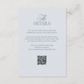 Light Blue Luxe | QR Code Wedding Guest Details エンクロージャーカード (正面)