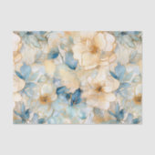 Light Blue Modern Abstract Roses  薄葉紙 (正面)