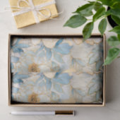 Light Blue Modern Abstract Roses  薄葉紙 (ギフト)