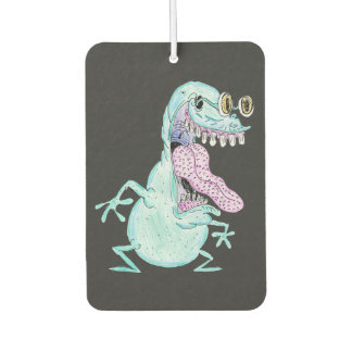 light blue monster alien cartoon カーエアーフレッシュナー