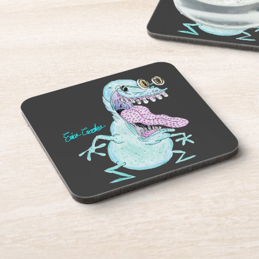 light blue monster alien cartoon コースター (左側)