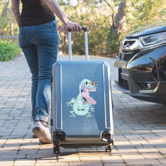 light blue monster alien cartoon シール (スーツケースインサイチュ)