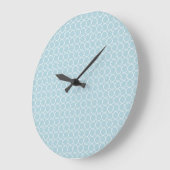Light Blue Octagon Pattern Wall clock ラージ壁時計 (傾斜)