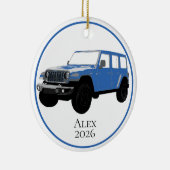 Light Blue Off-Road Utility Vehicle 7 slot grille セラミックオーナメント (右)