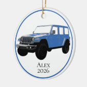 Light Blue Off-Road Utility Vehicle 7 slot grille セラミックオーナメント (左)